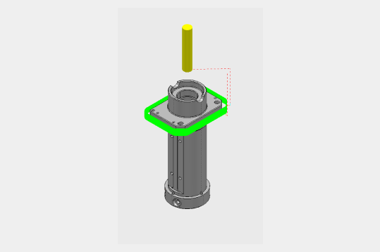 3D rendering of a cylindrical mechanical component